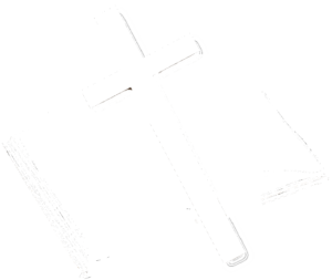 Open Bible with a Cross